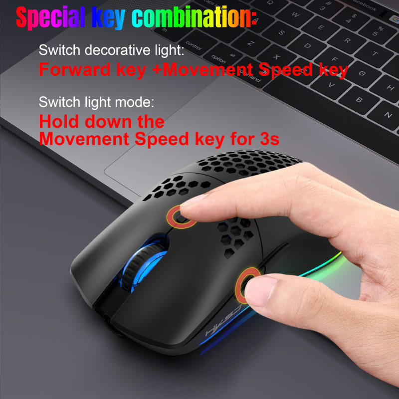 Wired+2.4G+Bluetooth 5.3 the third mock examination game mouse